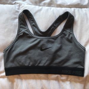 Nike grey sports bra